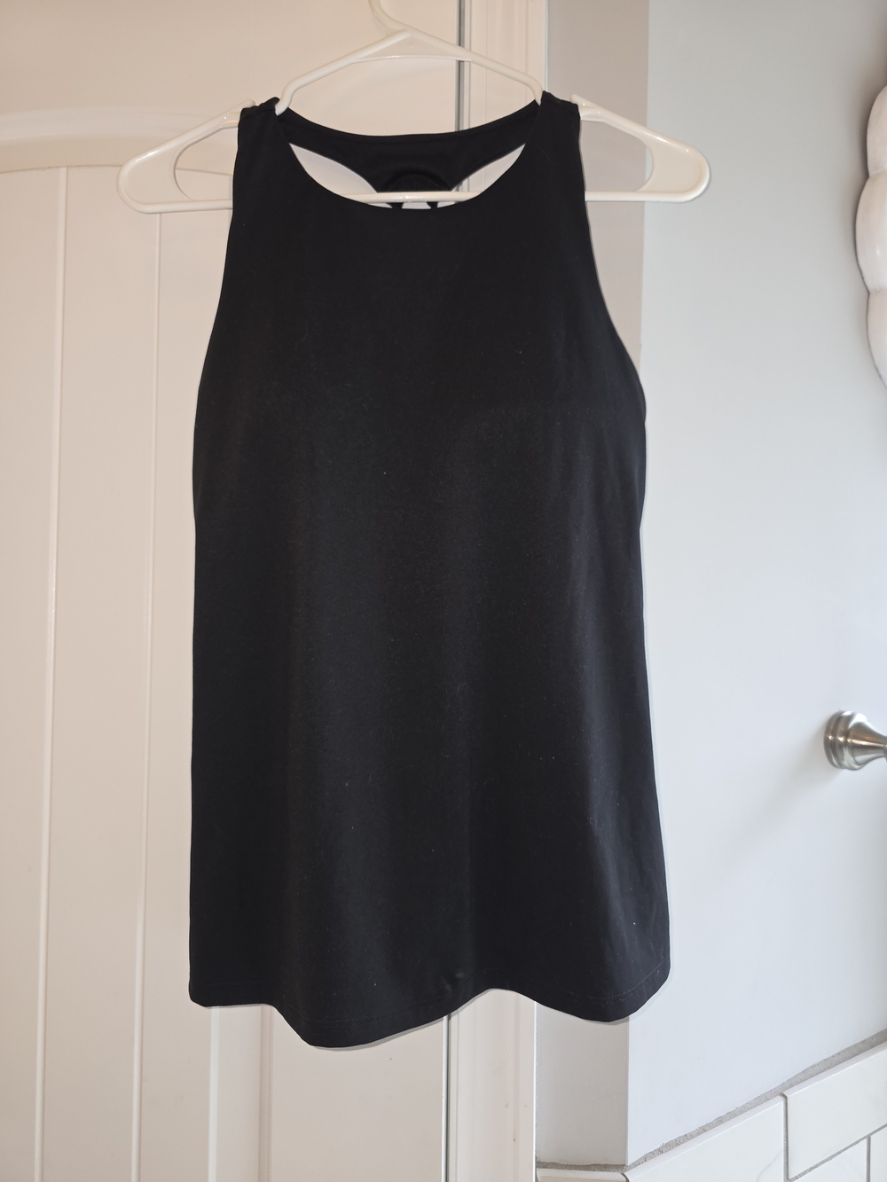 Old Navy- Active Powersoft Black Racerback Tank- Built In Bra- Size L